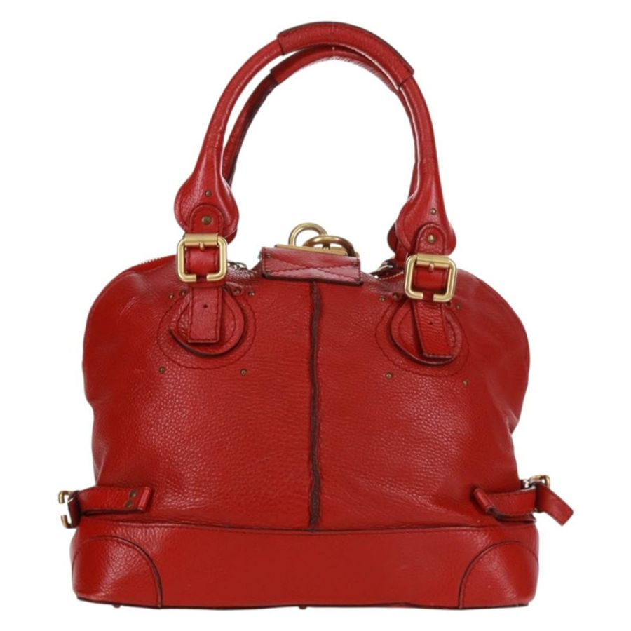 【日本直送】Chloe Paddington 手提包 皮革 紅色 金色 正品 am10806V-1