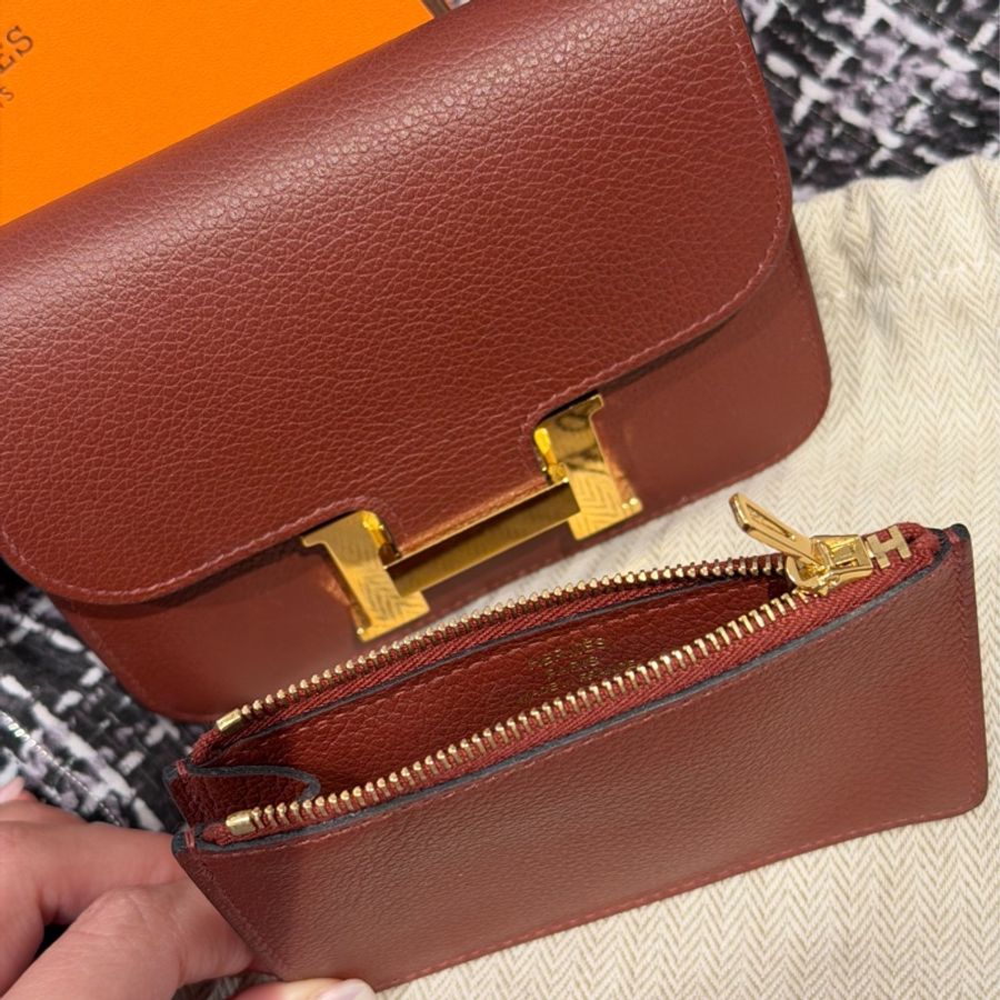 Hermès Constance Slim(愛馬仕紅)皮夾-11
