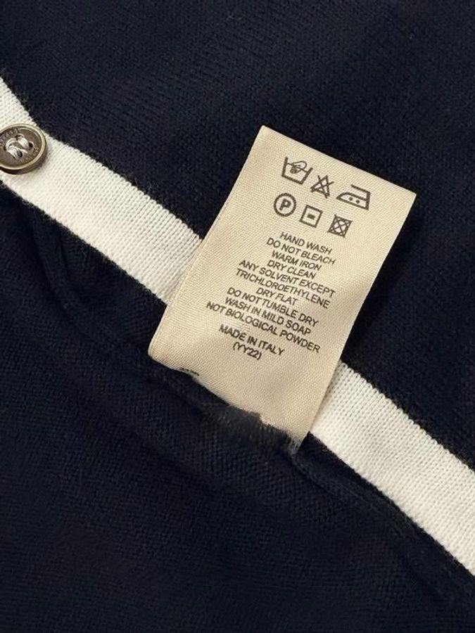BURBERRY 倫敦 帶領戰馬針織開襟外套 深藍近黑-9