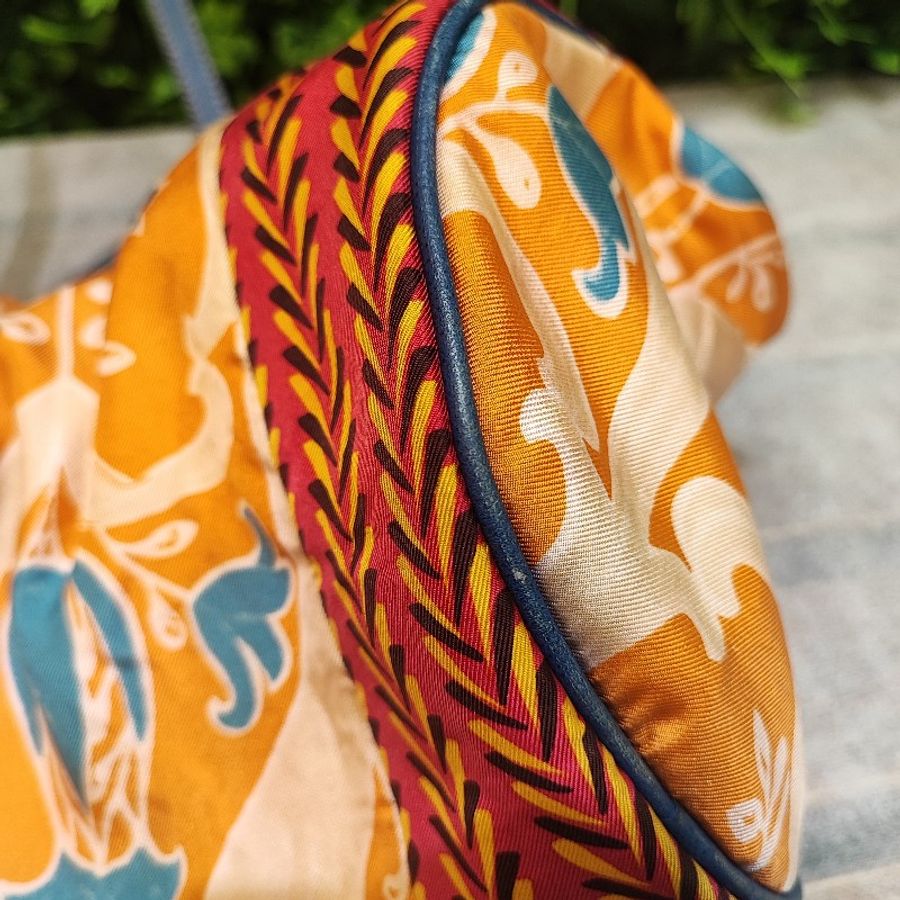 Prada Bauletto Silk Foulard Bag-14