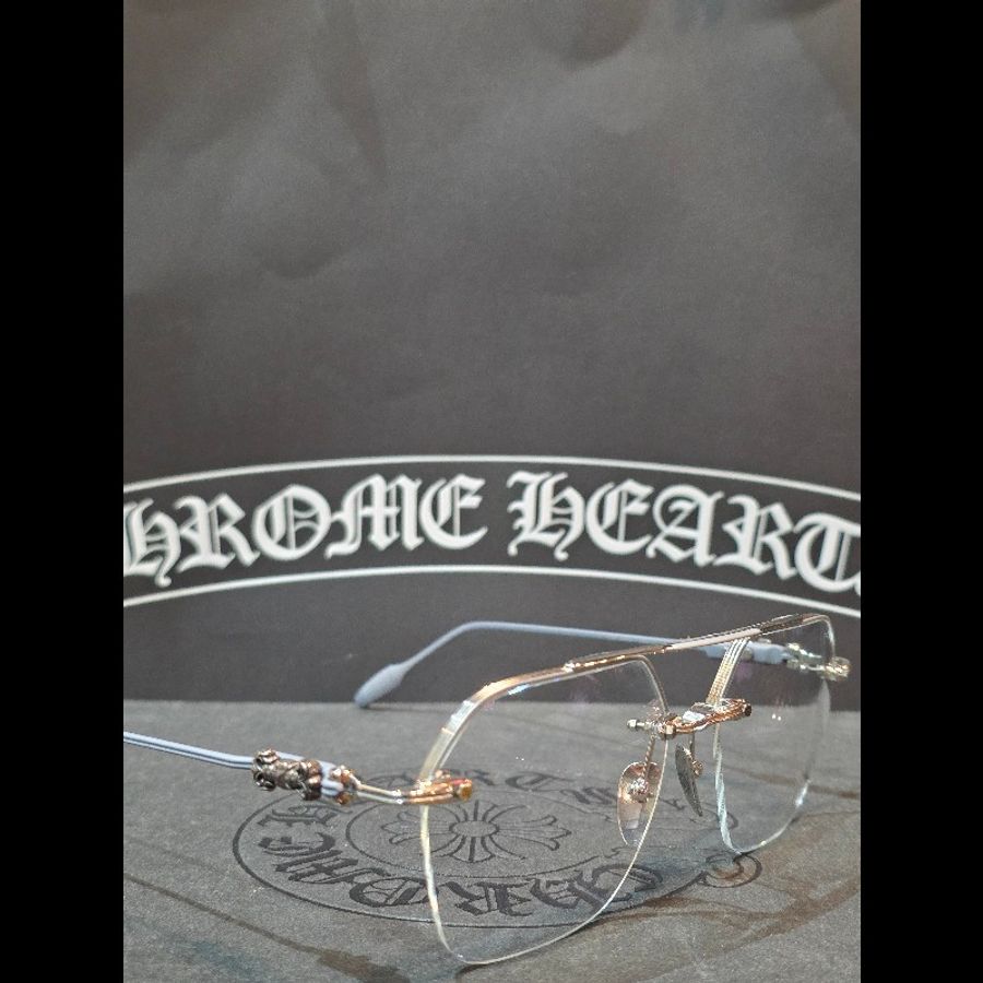 Chrome Hearts 克羅心 FLUID 純銀雕花鏡腳無框眼鏡|精品光學鏡框|克羅心眼鏡|杰瑪眼鏡-3