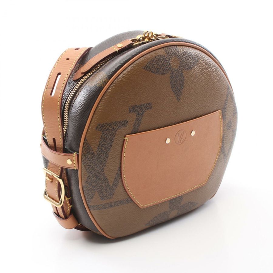 原棕色花帆布 Boite Chapeau Souple 肩背【LOUIS VUITTON LV 路易威登】M44604-1