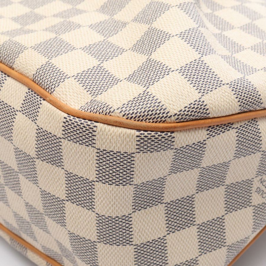 白色棋盤格帆布 Siracusa 中型肩背【LOUIS VUITTON LV 路易威登】 N41112-6