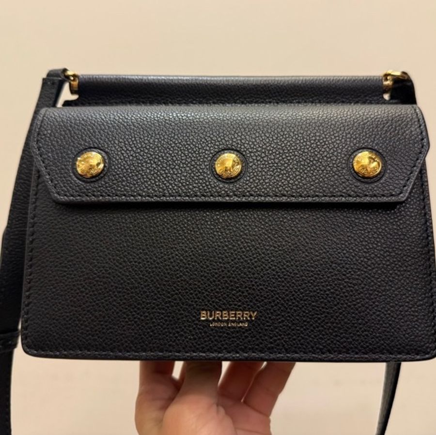 BURBERRY Title系列 牛皮製 雙面郵差斜挎包/單肩包-6