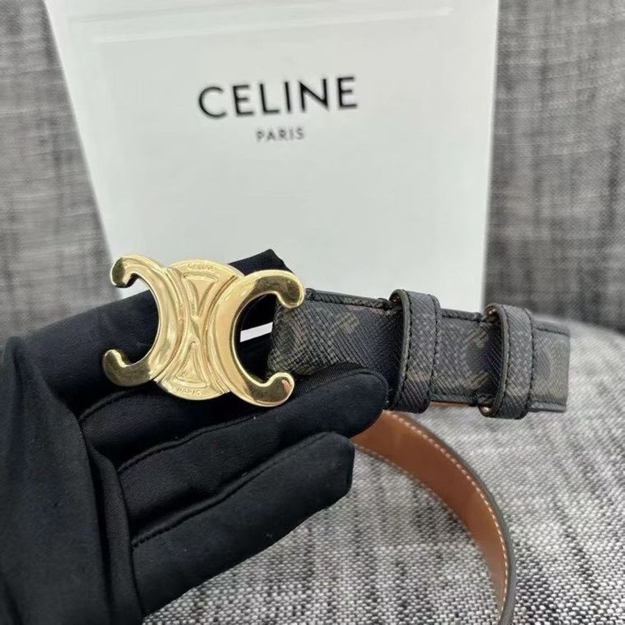 促銷品 CELINE 女款老花皮帶 2.5cm #85-4