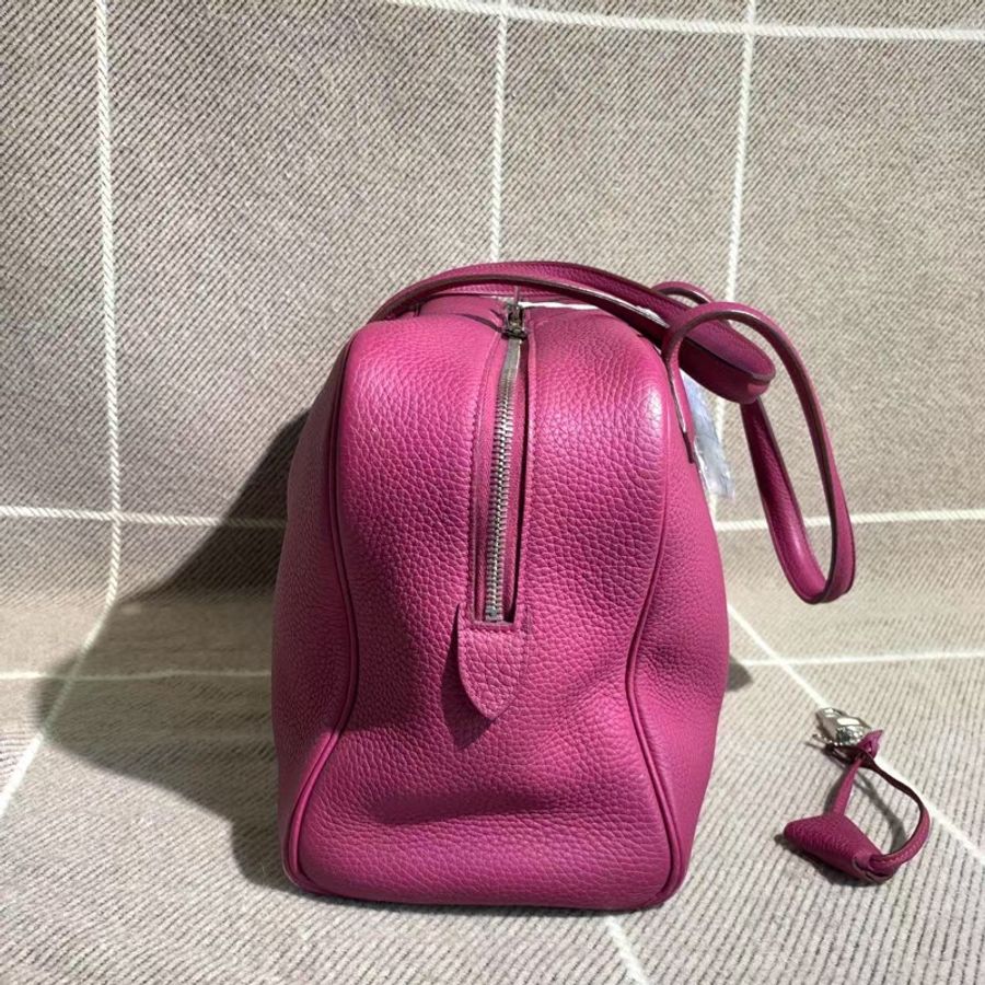 二手Hermes愛馬仕維多利亞海葵紫尺寸,35*23cm R刻,邊角有磨損,內里有泛黃-5