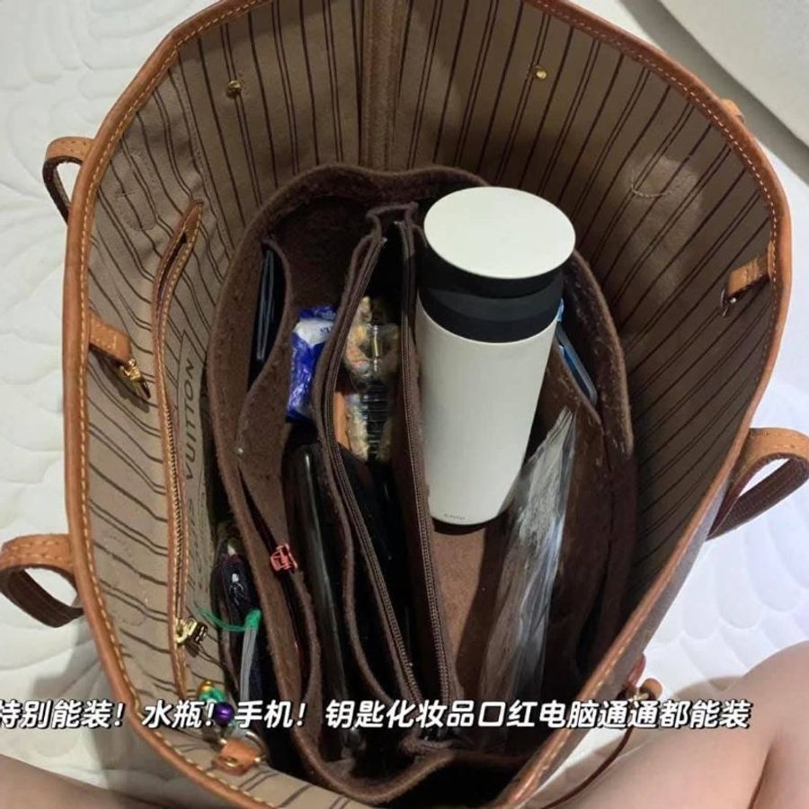 LV Neverfull MM 🌈現品實拍🌈中款 老花  托特包 ~二手-1