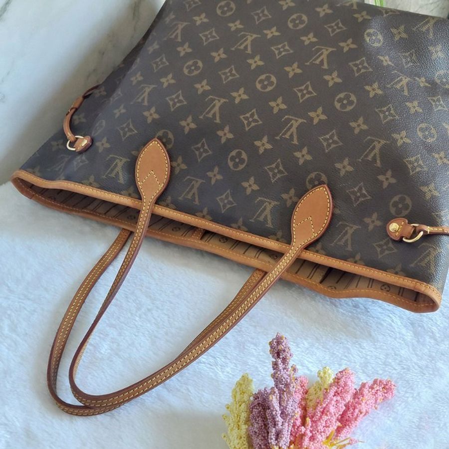 LV Neverfull MM 🌈現品實拍🌈中款 老花 托特包 ~二手-11