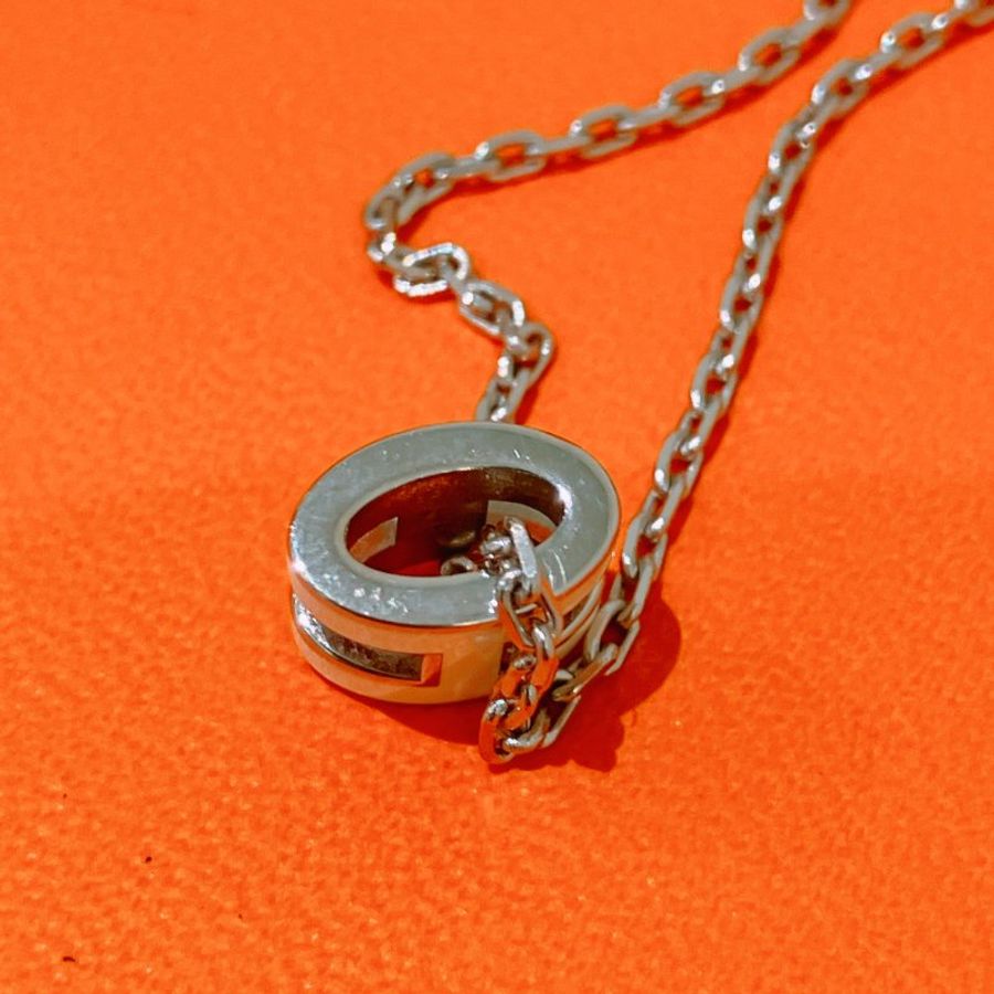 TK1953 Hermes 愛馬仕迷你H字項鍊 Mini Pop H Necklace Cream x PHW-3