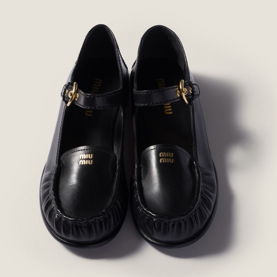 Miu Miu 女士 圓頭樂福鞋35 35.5 36 36.5 37 37.5 38 38.5 39 39.5 40 40.5 41碼跟高: 1.5cm-2