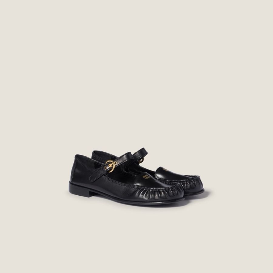 Miu Miu 女士 圓頭樂福鞋35 35.5 36 36.5 37 37.5 38 38.5 39 39.5 40 40.5 41碼跟高: 1.5cm-5