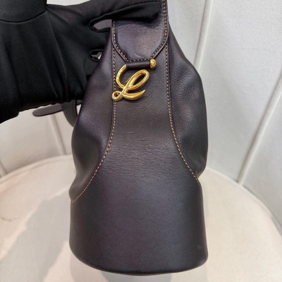 Loewe 黑色小拳師 Hobo 單肩袋 XC293-39