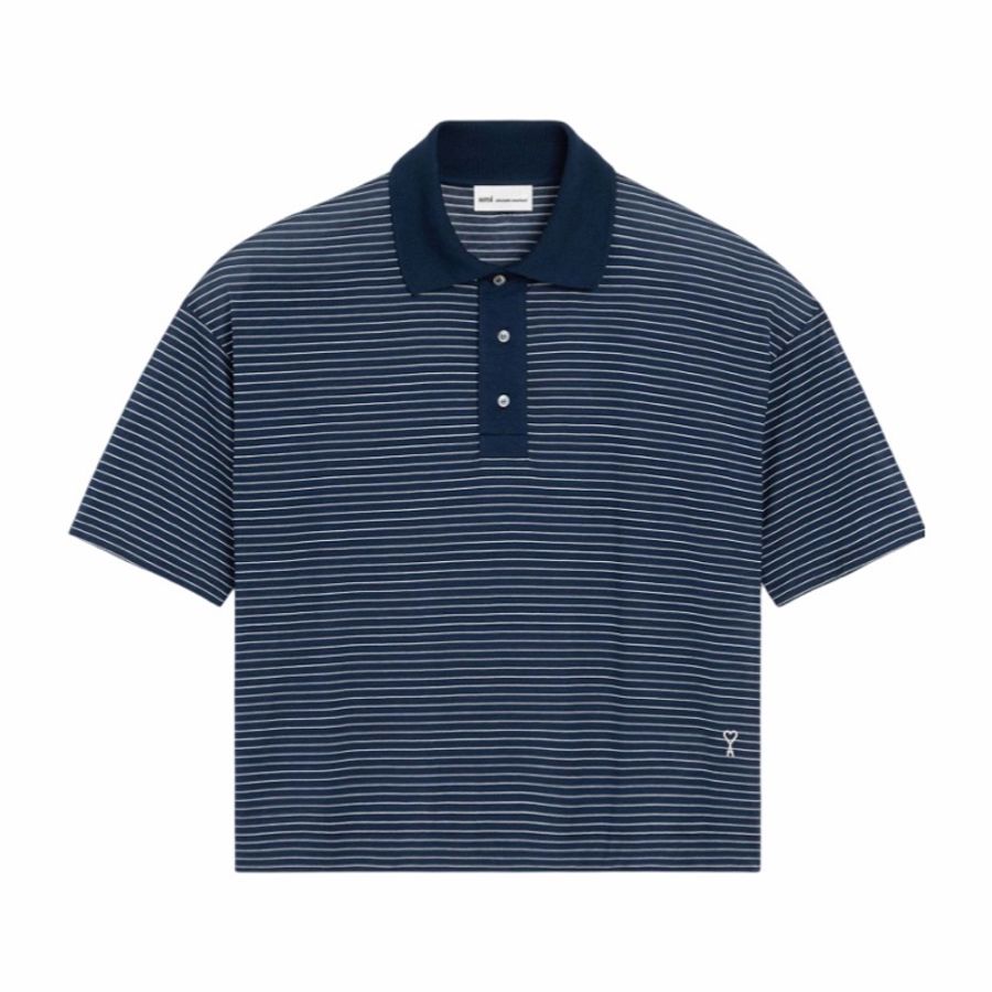 Ami Paris 男女同款 短袖Polo衫XXS XS S M L XL XXL碼模特身高:185CM,穿著M碼。模特身高:179CM,穿著XS碼。-3