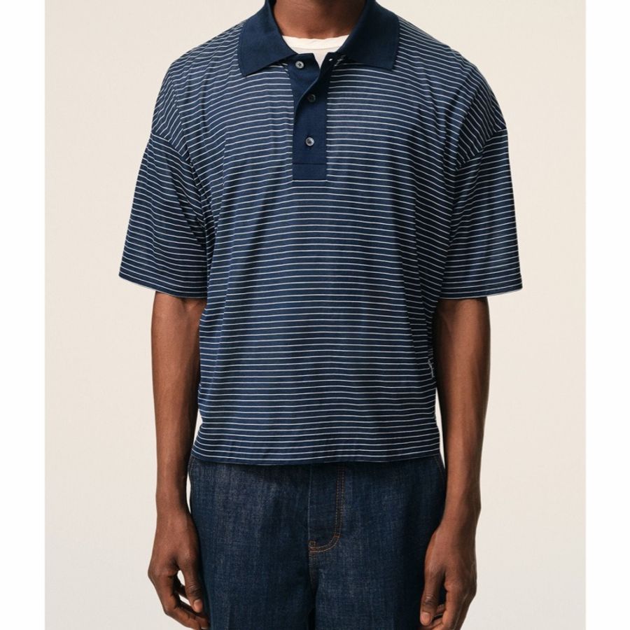 Ami Paris 男女同款 短袖Polo衫XXS XS S M L XL XXL碼模特身高:185CM,穿著M碼。模特身高:179CM,穿著XS碼。-4