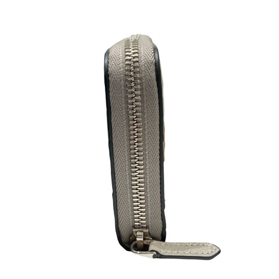 BVLGARI 寶格麗 293299S MAN YEN LONG WALLET 長夾 鴕鳥皮 米色 銀釦-2