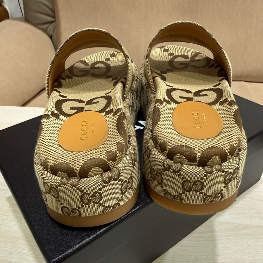 Gucci拖鞋 厚底拖鞋 增高拖鞋尺寸37 38.5可穿-3