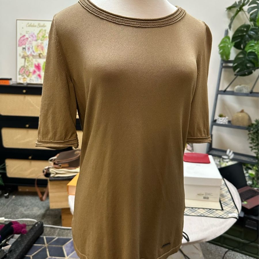 Burberry 棕色圓領上衣-5