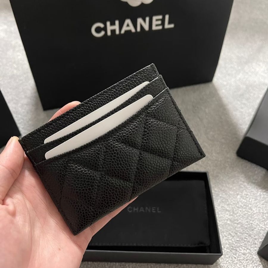 Chanel 全新🔥現貨 卡夾 荔枝牛皮 黑金 (W07)-2