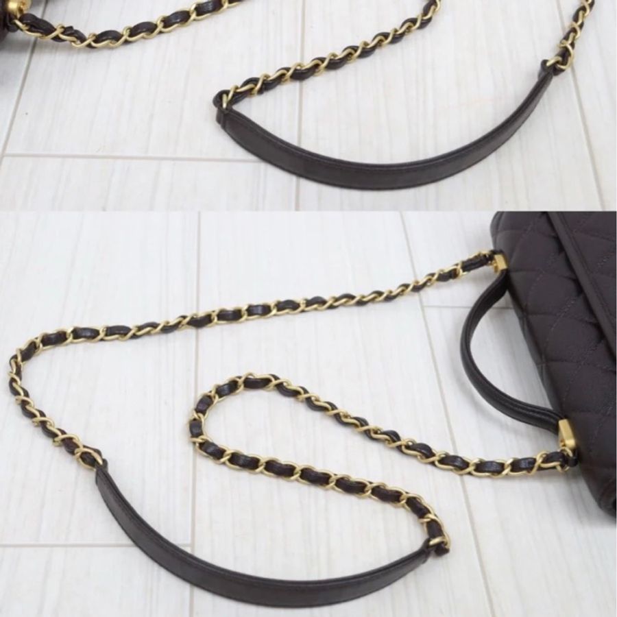 「JL精品代購」98新 Chanel 香奈兒22k 荔枝牛皮 手提/肩背包 ic芯片款-6