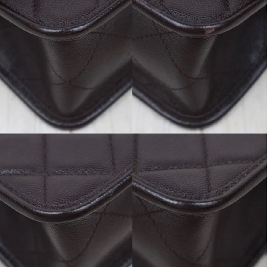 「JL精品代購」98新 Chanel 香奈兒22k 荔枝牛皮 手提/肩背包 ic芯片款-8