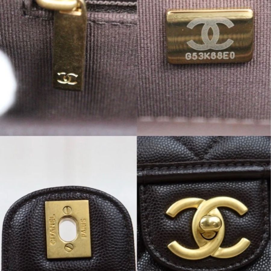 「JL精品代購」98新 Chanel 香奈兒22k 荔枝牛皮 手提/肩背包 ic芯片款-10