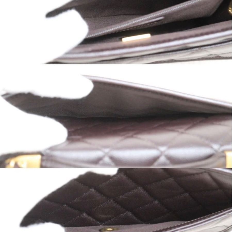 「JL精品代購」98新 Chanel 香奈兒22k 荔枝牛皮 手提/肩背包 ic芯片款-11