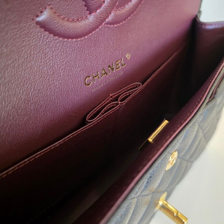 [現省10萬香奈兒經典黑金😍] Chanel 黑荔枝皮金釦CoCo25肩背口蓋包-19