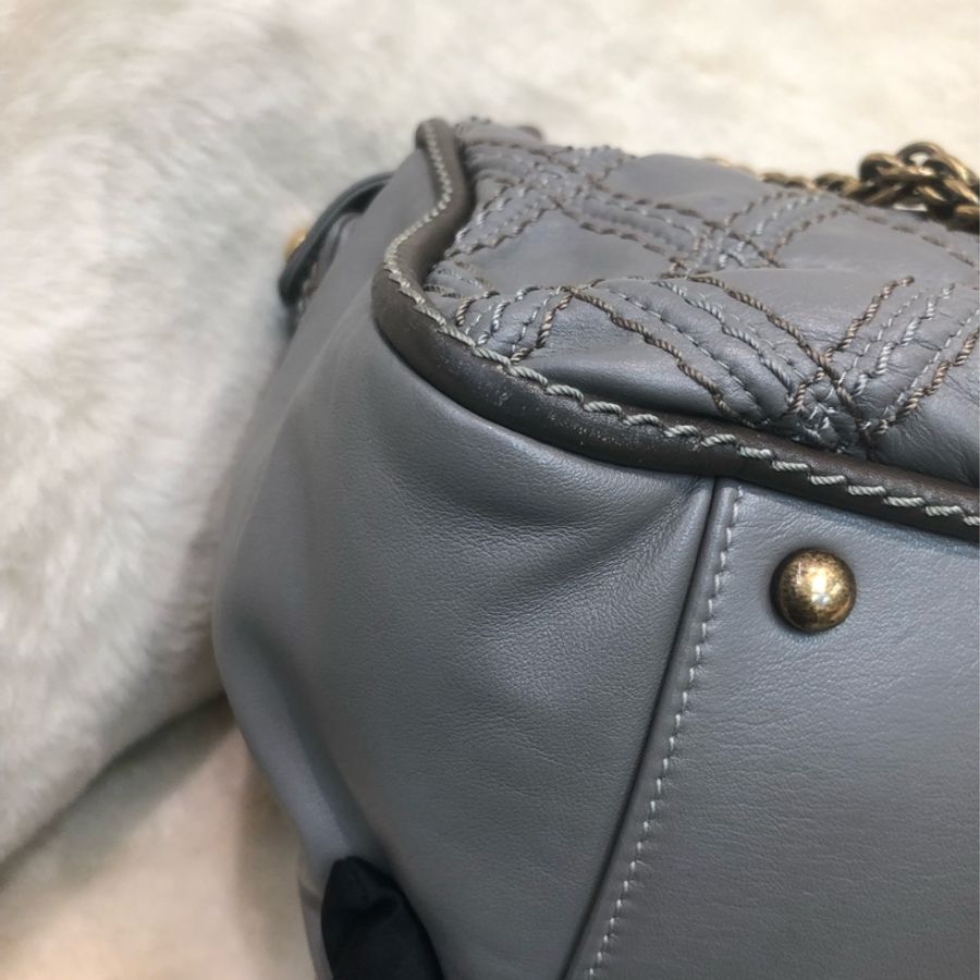 Chanel 灰色外縫線 鏈條 上肩 XA231-14