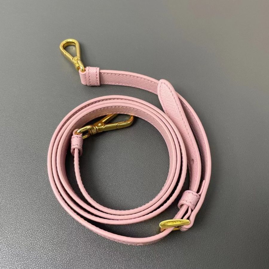 Prada 新款 經典Galleria皮革殺手包 櫻花粉手提包斜背包32*23*12 98新肩帶塵袋購證保卡-7