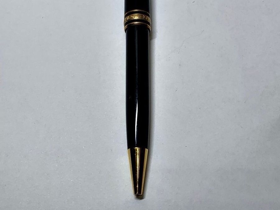 真品MONTBLANC 萬寶龍 Meisterstück 大師傑作(大班)鍍黃金經典原子筆 附盒裝保單-15