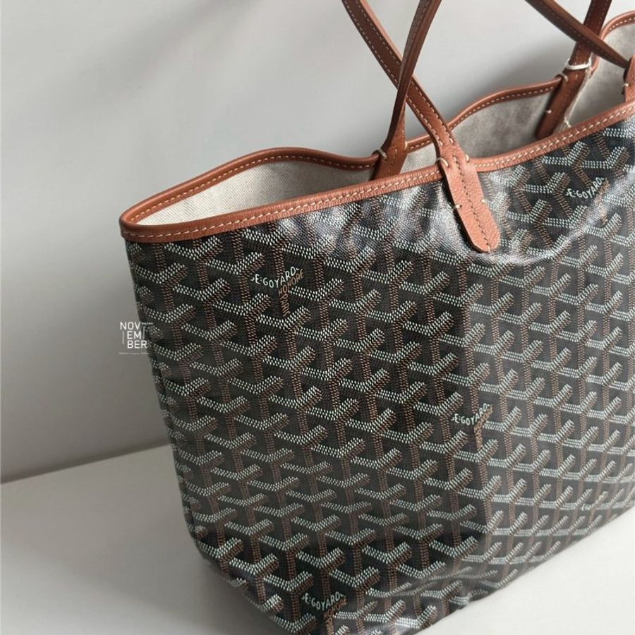 99新🆕 Goyard 戈雅 Saint Louis Tote Bag PM 黑棕-3