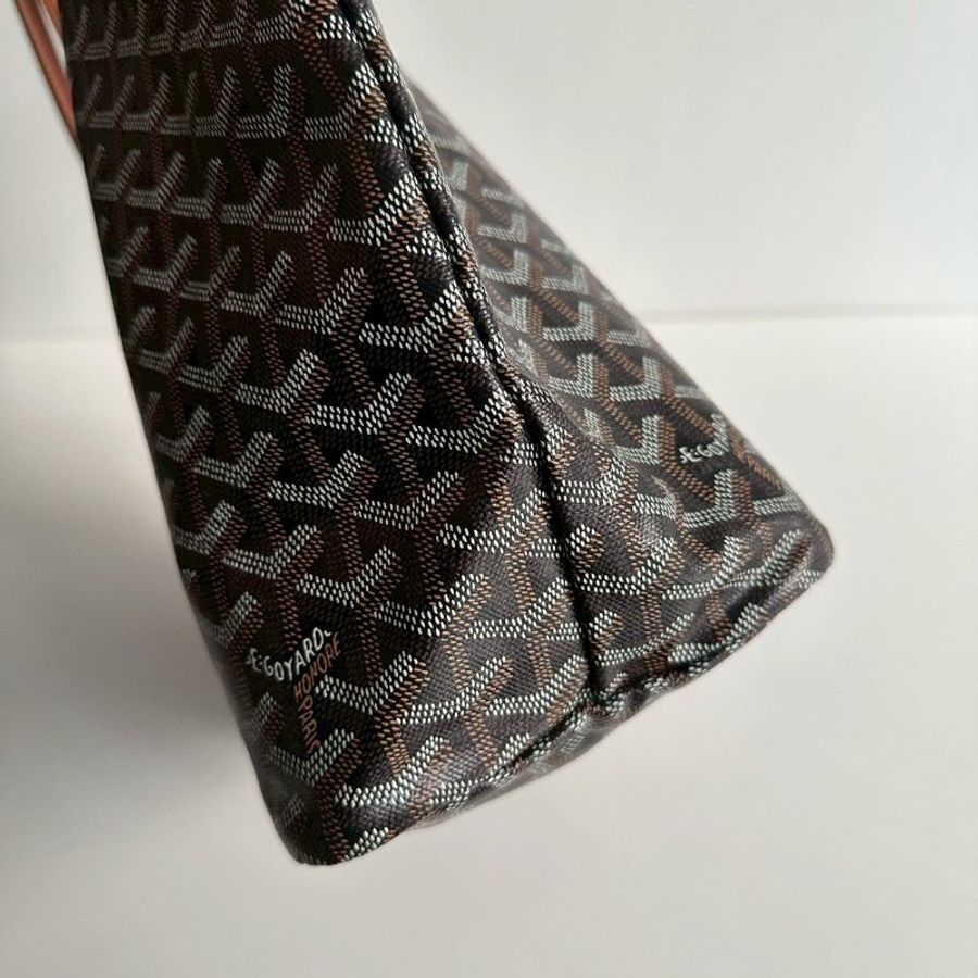 99新🆕 Goyard 戈雅 Saint Louis Tote Bag PM 黑棕-10