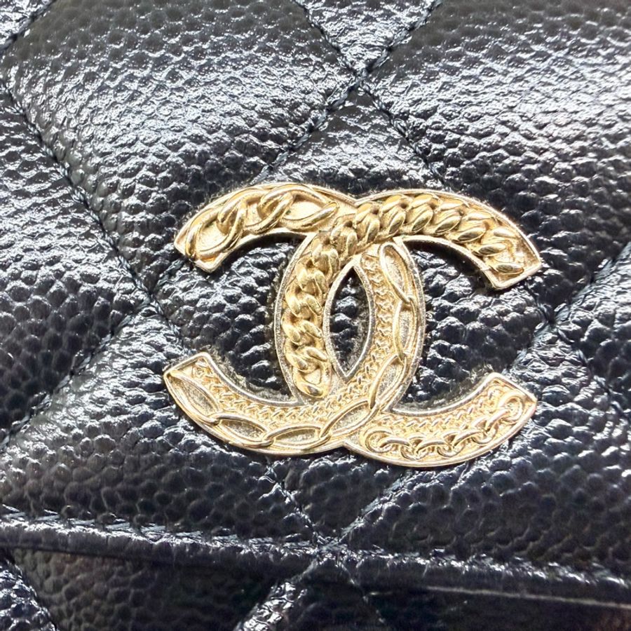 CHANEL季節限定✨黑荔枝牛皮限量款長夾AP3052-11