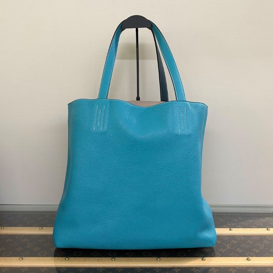 HERMES doublesense35 雙面拼色托特包35*32*11 98新配件塵袋-1
