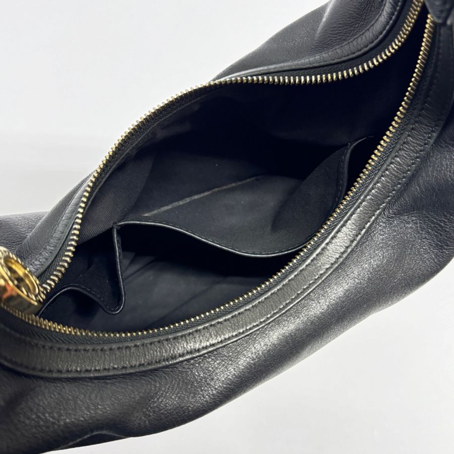 【極新🎁】 BVLGARI 寶格麗 經典黑色 Hobo腋下包 （專櫃122,000）-15