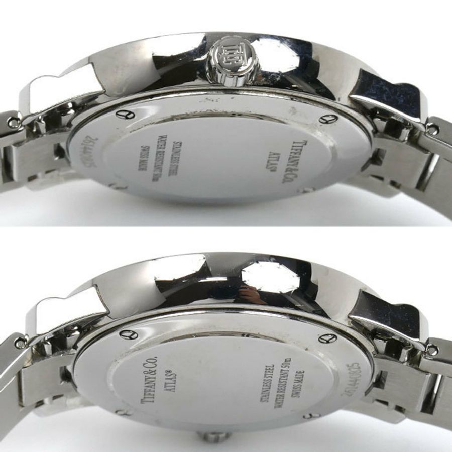 TIFFANY & Co.) Atlas 雙指針 31 毫米鑲鑽錶圈腕錶,電池驅動,女士款,63452858-4