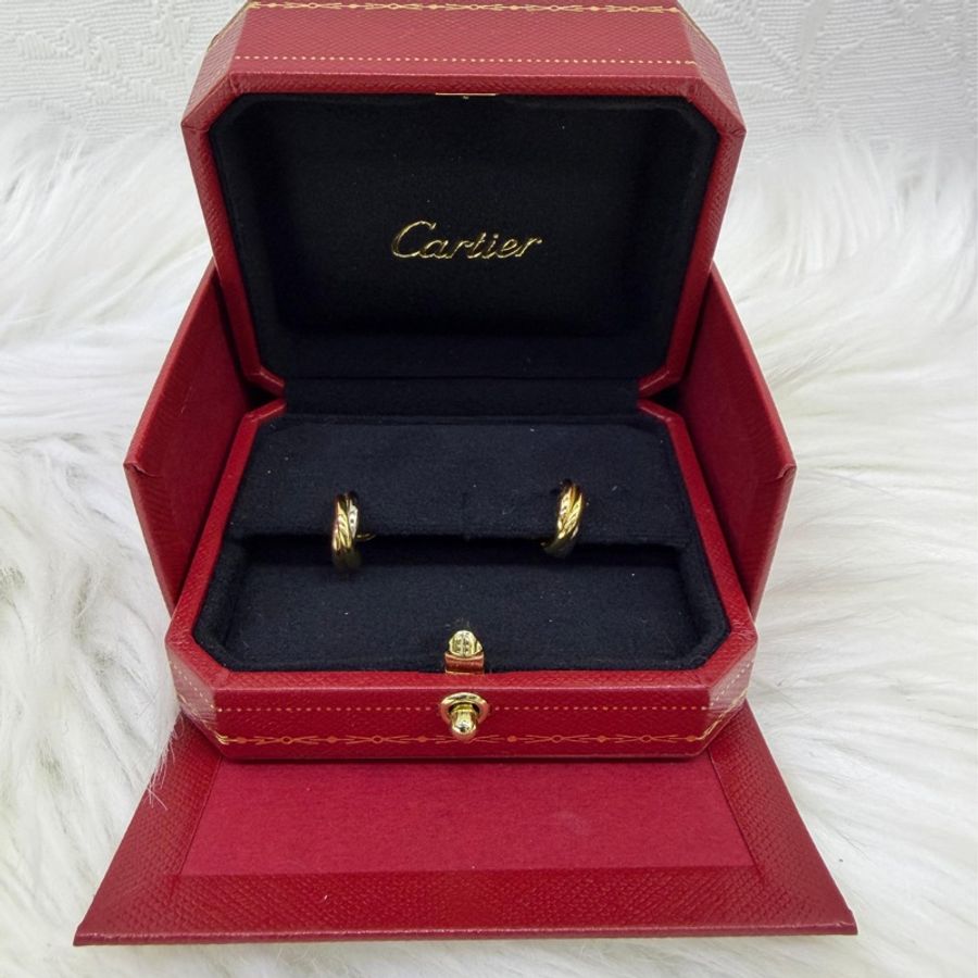 Cartier Trinity yellow gold earrings-0