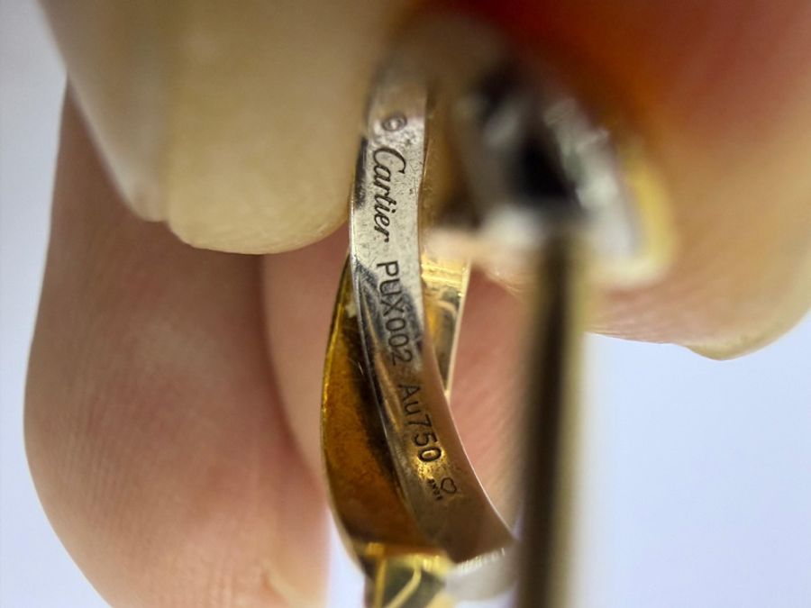 Cartier Trinity yellow gold earrings-3