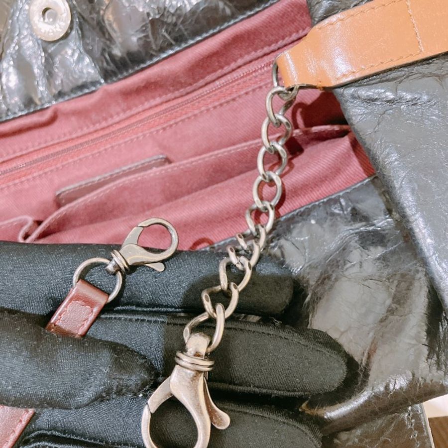 TK1955 香奈兒 牛皮皮革 鏈帶手挽肩背 Black Quilted Iridescent Calfskin Leather Small In-The-Mix Tote Bag-27