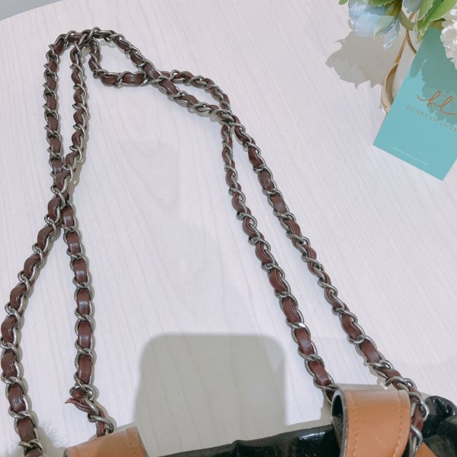TK1955 香奈兒 牛皮皮革 鏈帶手挽肩背 Black Quilted Iridescent Calfskin Leather Small In-The-Mix Tote Bag-29