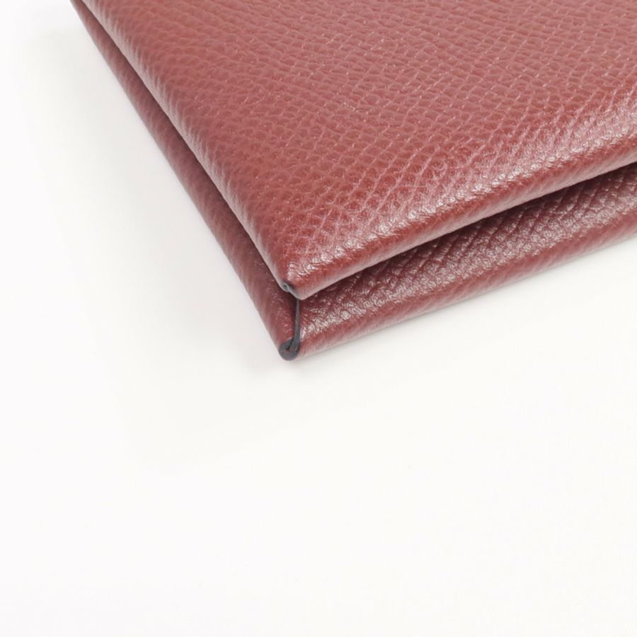 HERMES Epsom皮革Calvi Card Holder銀扣卡片套-11