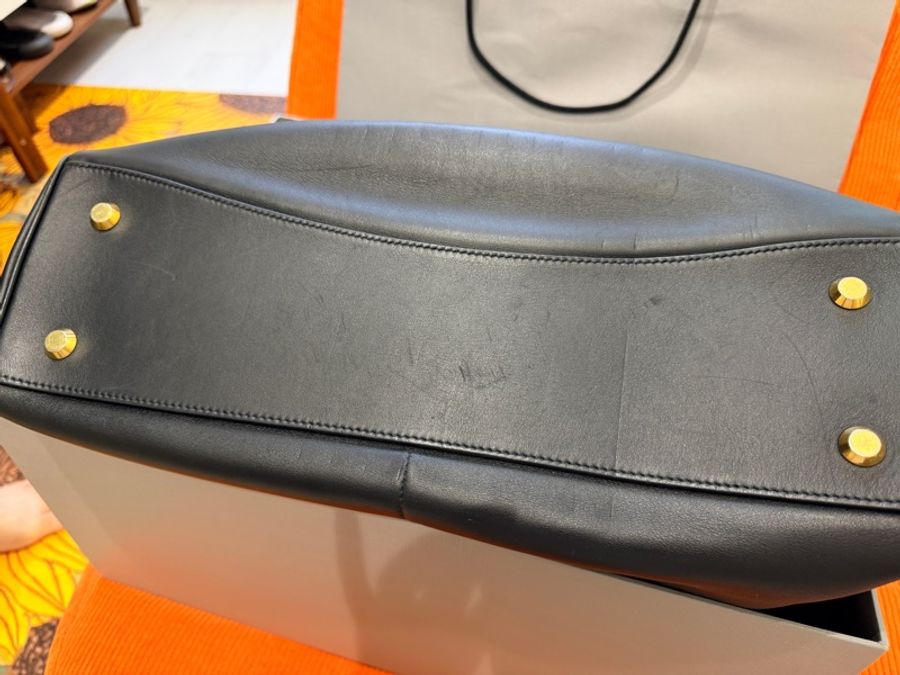 Balenciaga巴黎世家rodeo Bag 大號 large 黑金 牛皮 大全配 XL 肩背包-15