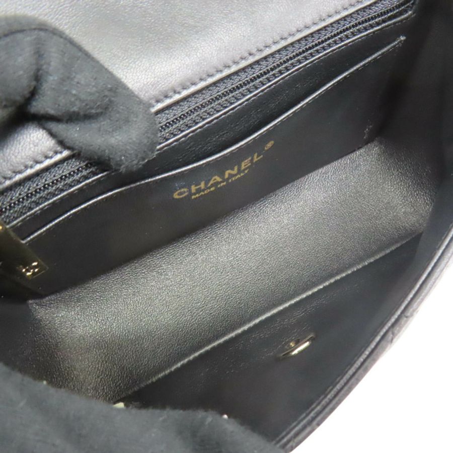 黑色 菱格紋 羊皮 COCO 20 鍊帶 肩背包 無卡【CHANEL 香奈兒】 A69900-4