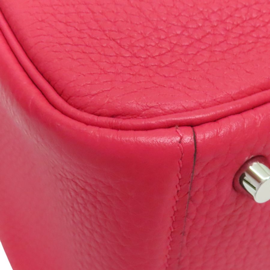 極致粉 Clemence牛皮 Lindy Mini 肩背包 Y刻 銀扣【HERMES 愛馬仕】 H079086CK-12