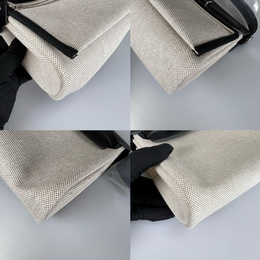 全新品 HERMES K刻 黑白帆布HERBAG MINI-11