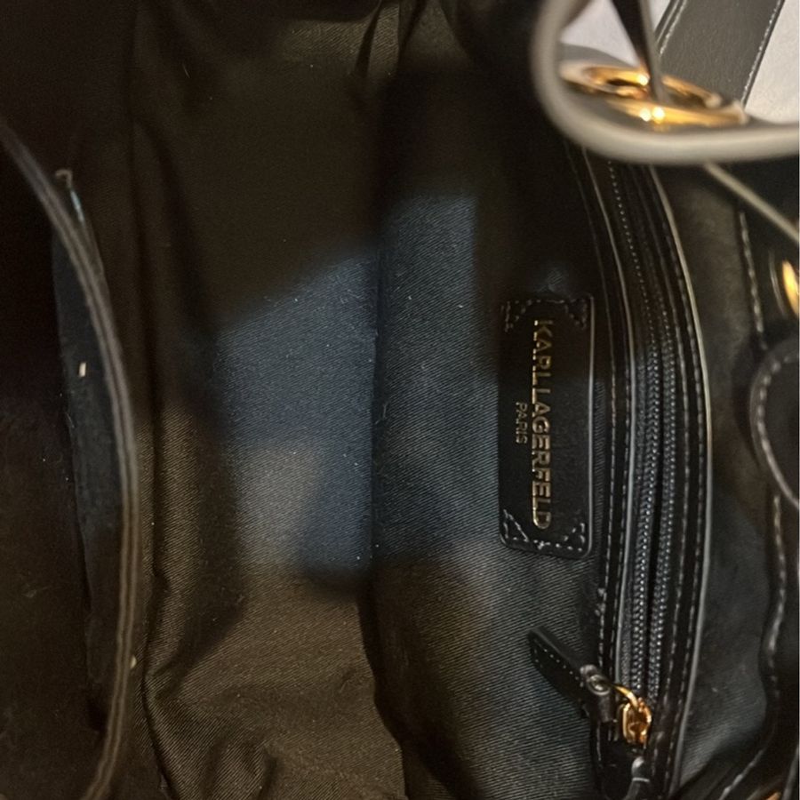 [二手］卡爾小羊皮水桶包-12