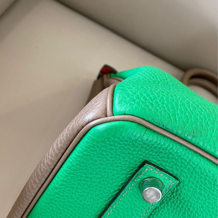 罕見 BK35 Togo 皮,三拼色(愛馬仕橙/翠綠/大象灰),殿堂級 HSS 定制規格。-5