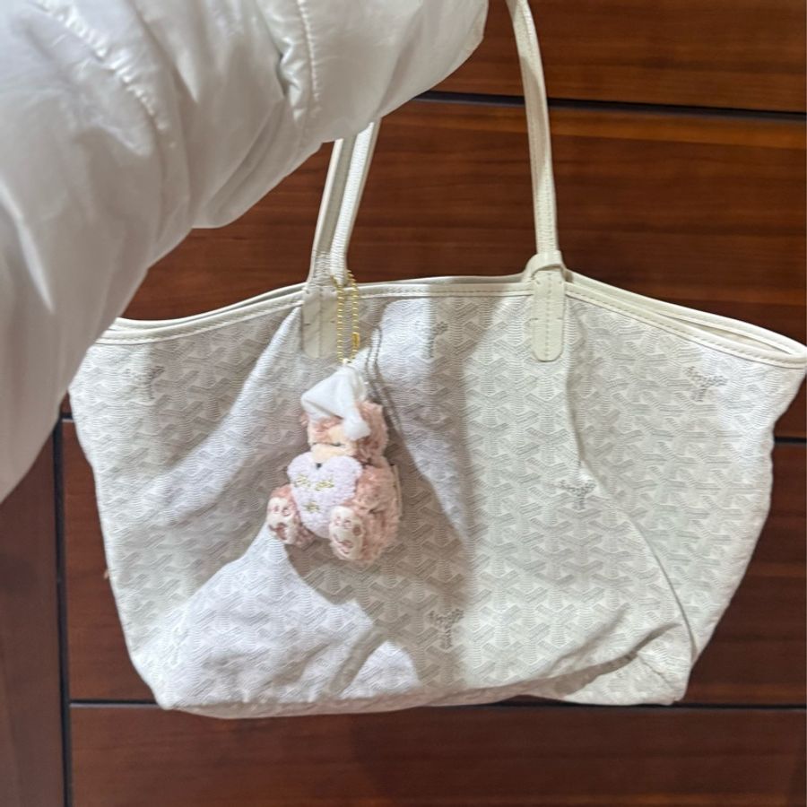 goyard tote pm 托特包 Saint Louis PM 白色 Goyard 最經典的入門款 防水 子母包-1