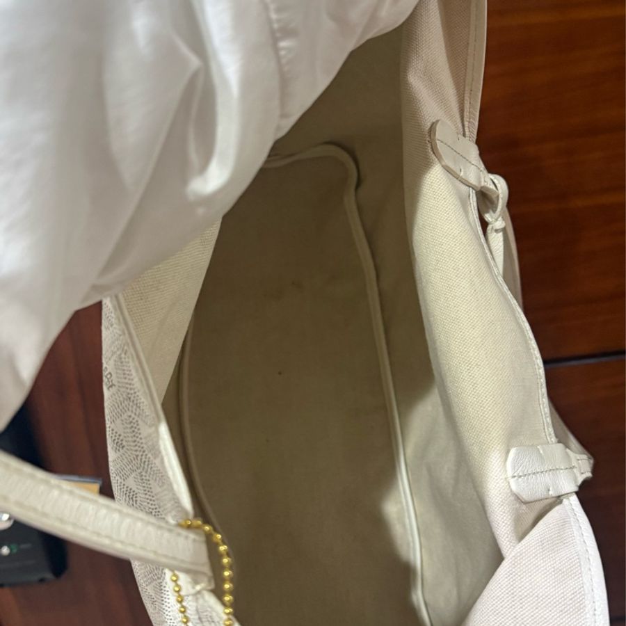 goyard tote pm 托特包 Saint Louis PM 白色 Goyard 最經典的入門款 防水 子母包-3
