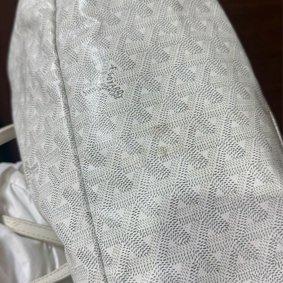 goyard tote pm 托特包 Saint Louis PM 白色 Goyard 最經典的入門款 防水 子母包-12